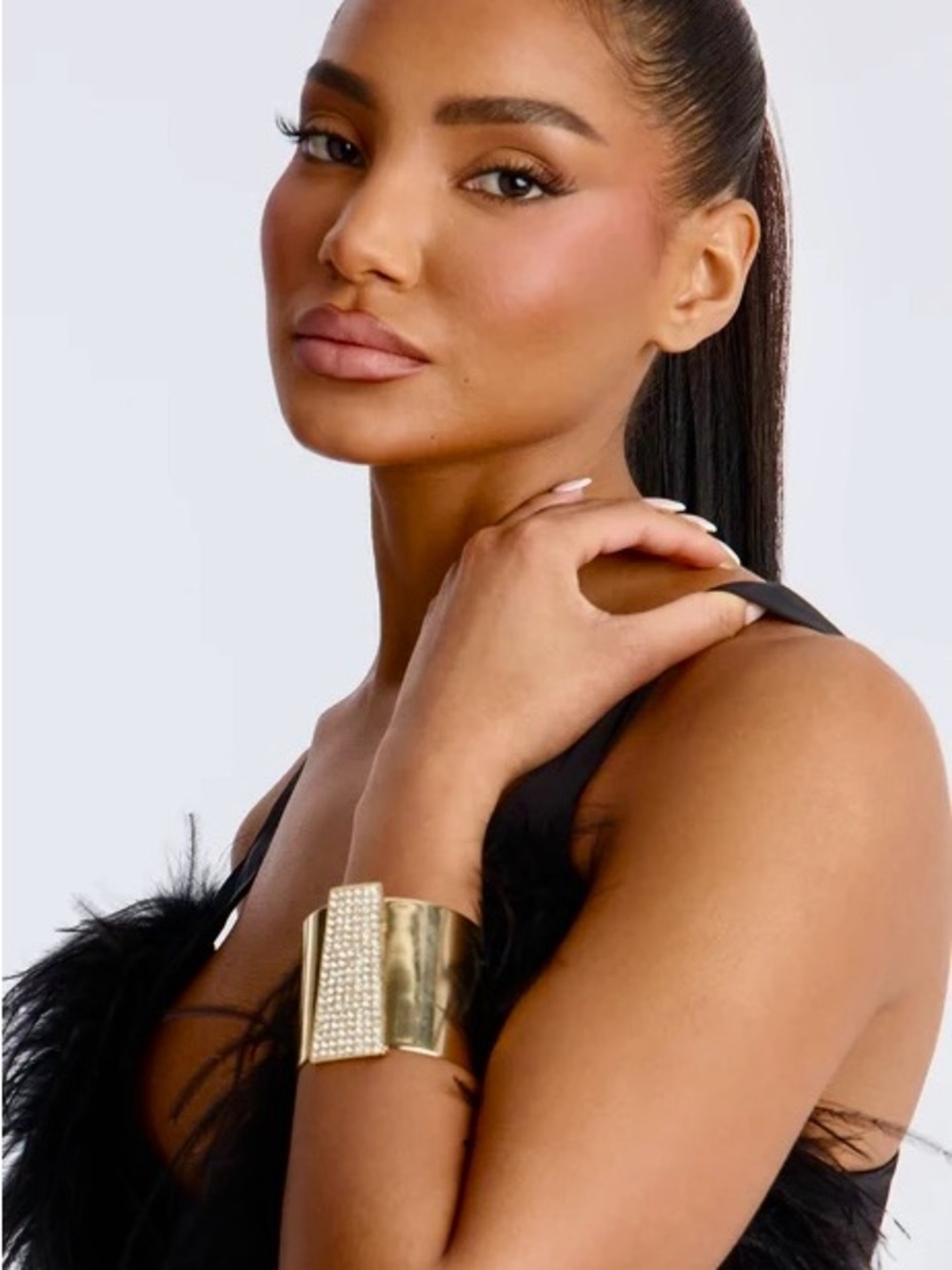 On My Own Gold Wide Cuff Bracelet NEW 🏷️